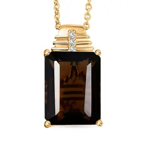 Pendant in 18K Yellow Gold Plated with ION Plated Yellow Gold Stainless Steel Necklace 20 Inches