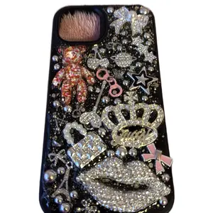 Y2k Theme Freestyle Junk iPhone Case with Assorted Decorative Elements and Unique Designs iphone 13 Protection Shockproof Cover Protector Smartphone Protective Cellphone