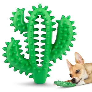 Jeffers Cactus Natural Rubber Dental Chew Toy for Dogs for Healthy Chewing Habits