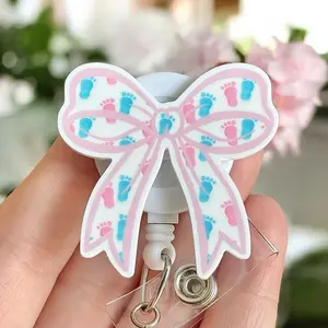 Glitter My Badge Labor and delivery nurse badge reel for nurse and hospital workers. Badge clip Badge pull - Retractable swivel clip with a 360 rotation. Great gift for coworker.