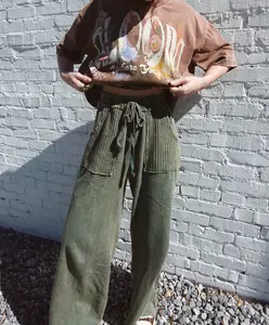 Cloud Lounge Ribbed Pants - Olive