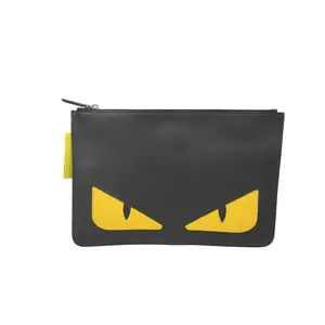Pre-owned FENDI Leather Tote Bags Monster Slim Clutch Bag (261066607)