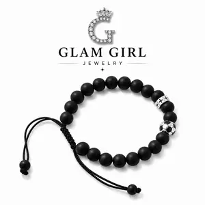 Football Cross Beads Bracelet for Men Women, Beaded Bracelets Couples Bracelets Anxiety Stretch Elastic Healing Bracelet Sporty Jewelry Fashion Accessories Football Lover Gift Fans Daily Wear Casual Bracelet Gift