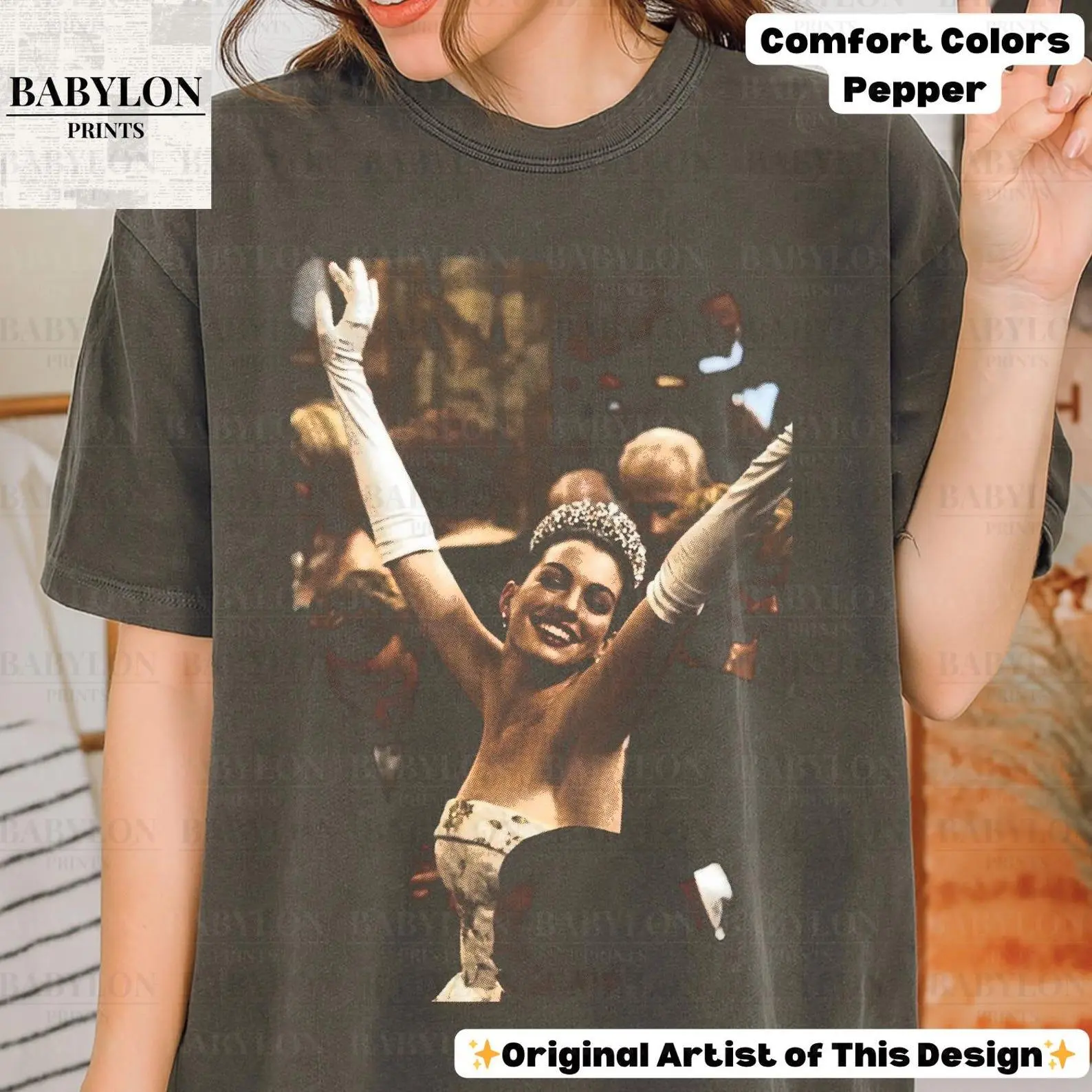 Vintage Anne Hathaway Genovia T-Shirt, Princess Diaries Graphic Tee, Retro Disney Princess Shirt, Disneyland Inspired Movie Fan Top