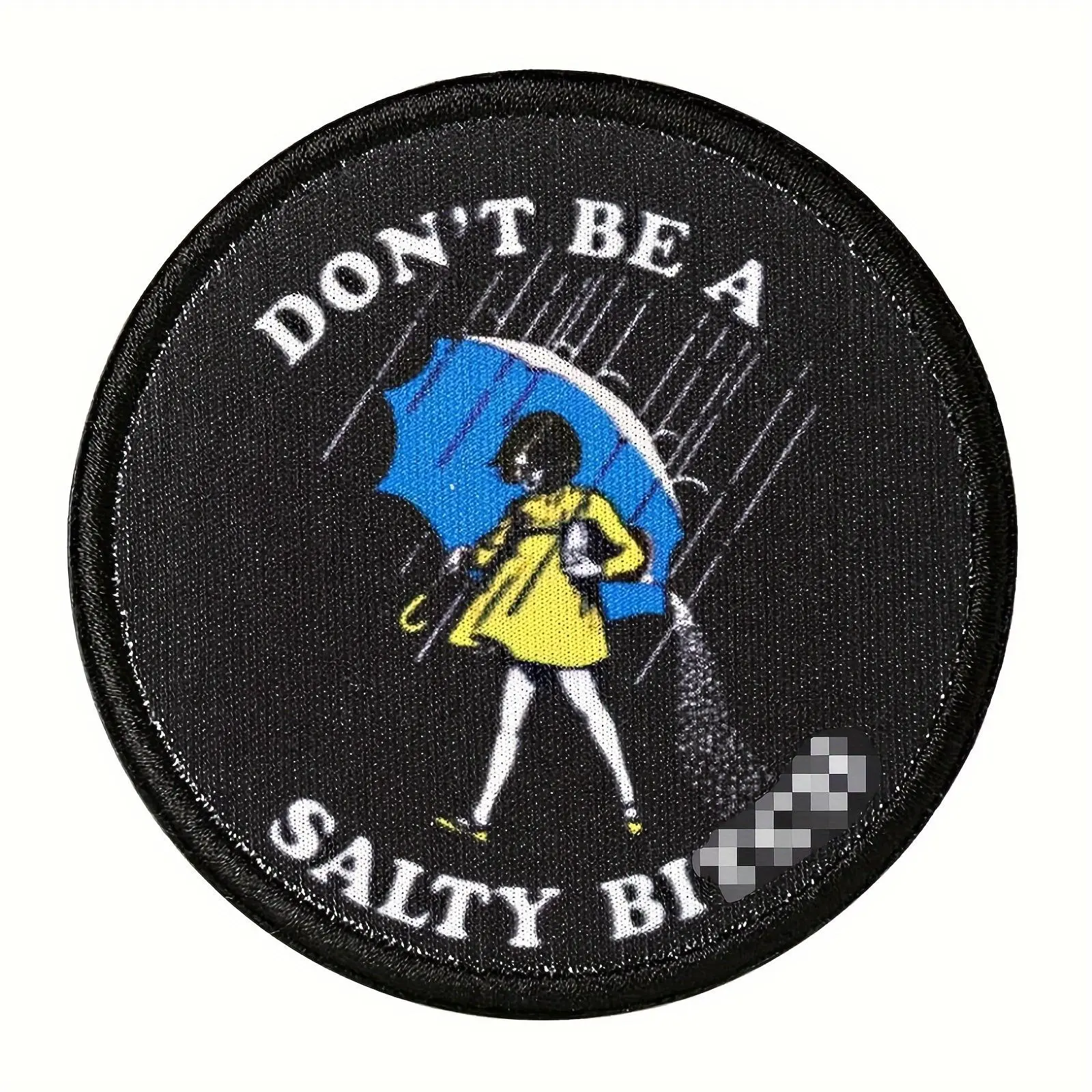 Round Girl Pattern Embroidery Design Patch, Funny Quote Patch for Hats, Backpacks, Vests, Jackets, Jeans, Sewing Accessories, Embroidery Patches