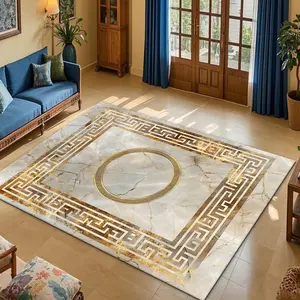Marble Pattern Floor Mat, Non-slip Soft Floor Carpet, Decorative Area Rug, Modern Abstract Rug, Decorative Carpet for Home Living Room Bedroom Hotel Dormitory
