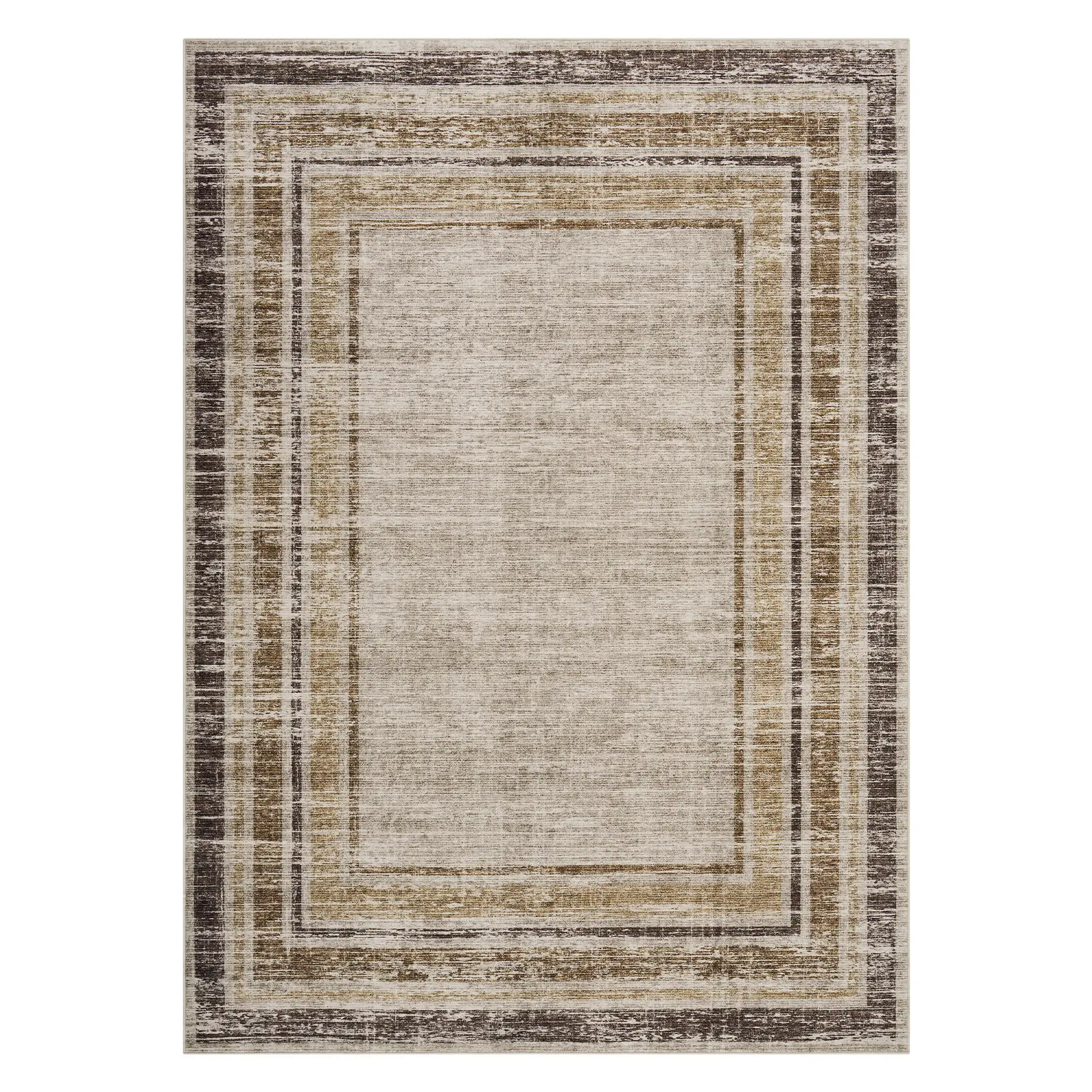Washable Foldable Printed Carpet, Modern Layered Pattern, Versatile Addition for Various Rooms