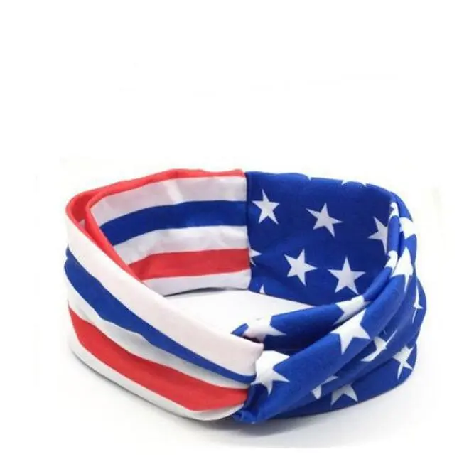 National flag cross headband