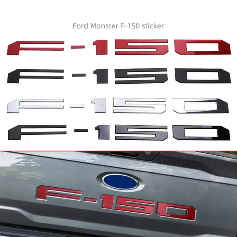 F-150 Emblem Badge Sticker Black Tailage Rear Sticker for Ford F-150 2014-2020 GT Car Styling Ford Trunk Stiicker Ford Accessories