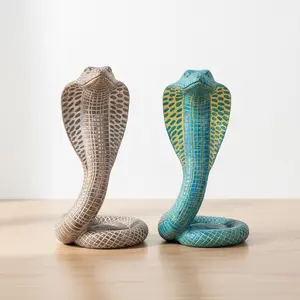 King Cobra statue, a perfect home and office decoration! This artwork embodies strength, wisdom, and exotic elegance. A unique, exotic snake-shaped ornament and eye-catching animal sculpture, making it a perfect gift.