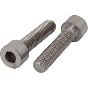 2 Pcs High-Ductility Industrial Pure Titanium Bolts, M8x35mm Fully Thread Hex Socket Drive Cap Head Screws with Comprehensive Mechanical Properties, Anodized Corrosion-Resistant Hardware Fasteners