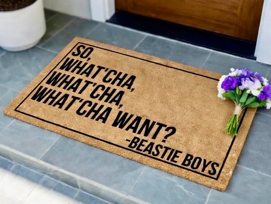Beastie Boys Door Mat, So Whatcha Want Doormat, Beastie Boys Doormat, Whatcha Want Doormat, Hip Hop Decor, Funny Doormat,Hip Hop Welcome Mat