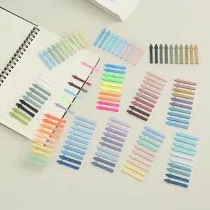 Arrow Fluorescent Index Sticky Notes 2400pcs Removable Bookmark, Waterproof Edgeless Design, Multi-Color Highlight Stickers, Office Planner Decor Tool