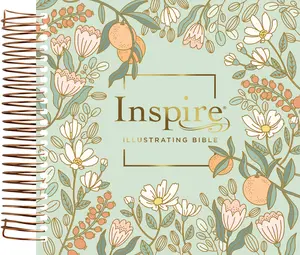 NLT Dayspring Inspire Illustrating Bible, Filament Enabled (Spiral Bound, Mint Floral Garden) -- New Living Translation - Bible