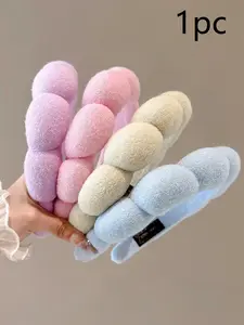 Women's Cloud Shape Hairband, Simple Cute Hair Accessory, Press Hair Wash Hairband, Makeup Bath Shower Headband, Home Essential, Puffy Headband, Soft Headband