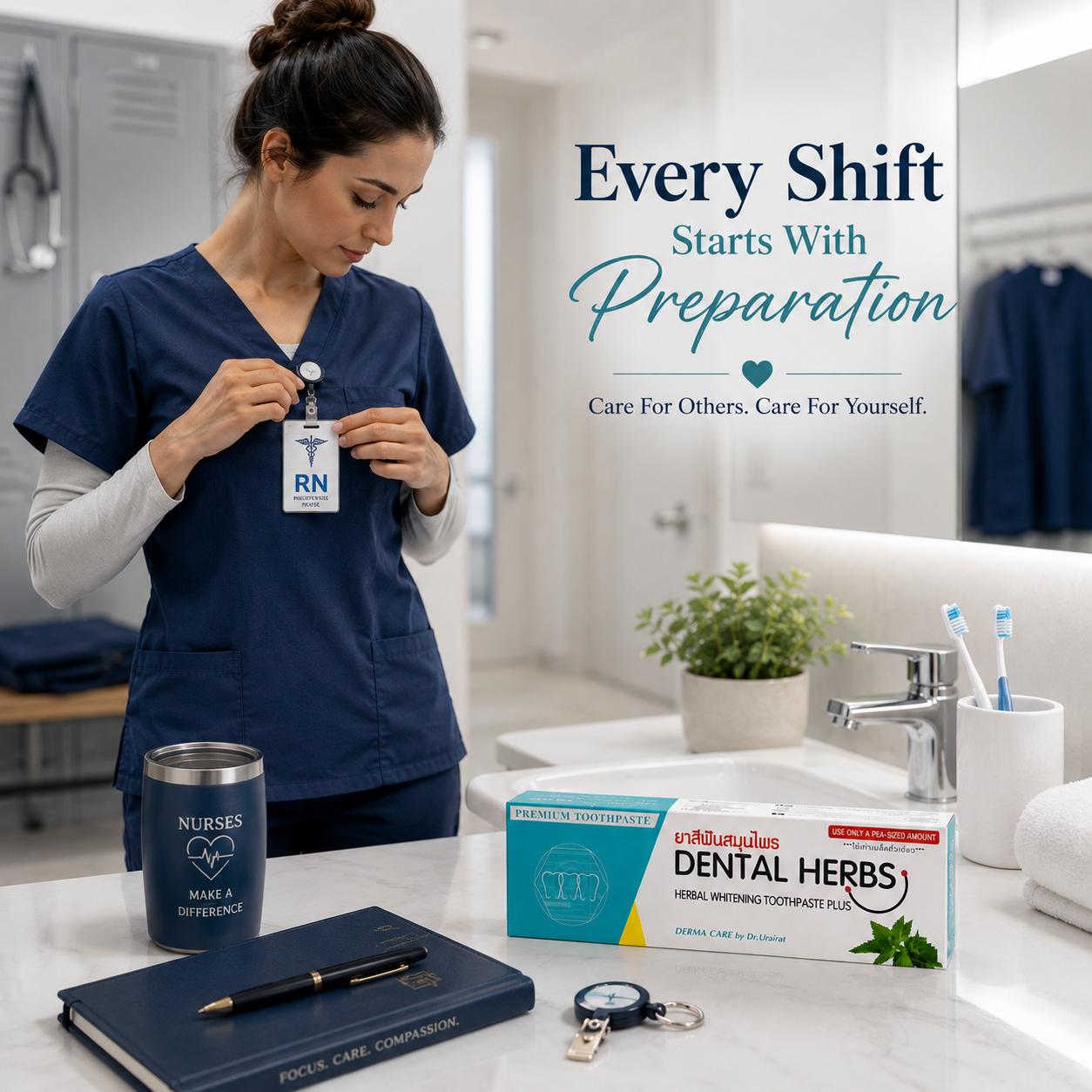 Nurse Essentials Herbal Toothpaste | Fresh Breath Toothpaste | Botanical Toothpaste | Whitening Toothpaste for Coffee & Tea Drinkers | Daily Oral Care | Premium Toothpaste | 80g