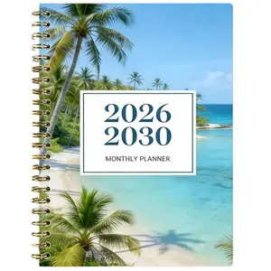 2026-2030 Monthly Calendar - From January 2026 to December 2030, 5-Year Monthly Calendar, Summer-Themed Cover Design Notebook, Annual Calendar Planner, Month Labels, 60-Month Calendar, 5.5 x 8.3 inches