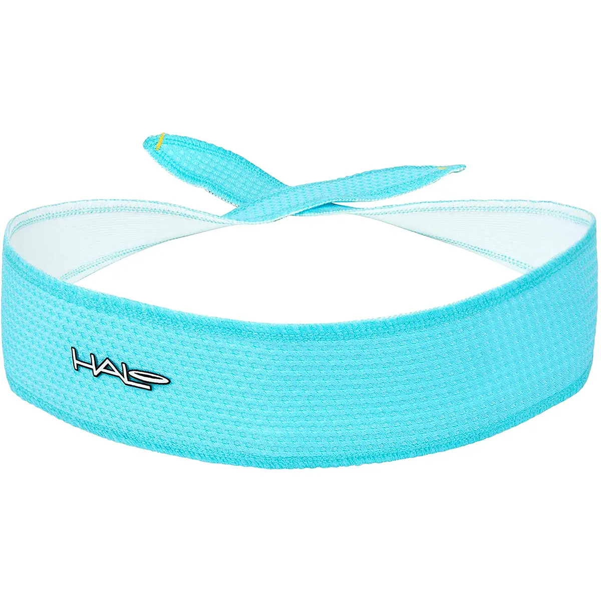 Halo Headband AIR I Tie Version Sweatband, Sweat Absorbing Dryline Fabric with Patented Sweat Seal Grip for Men & Women, Cycling & Running - Aqua, Workout Headband, Lacrosse, Biking, Universal, Custom Fit, Nylon, Sweat Absorbing Headband