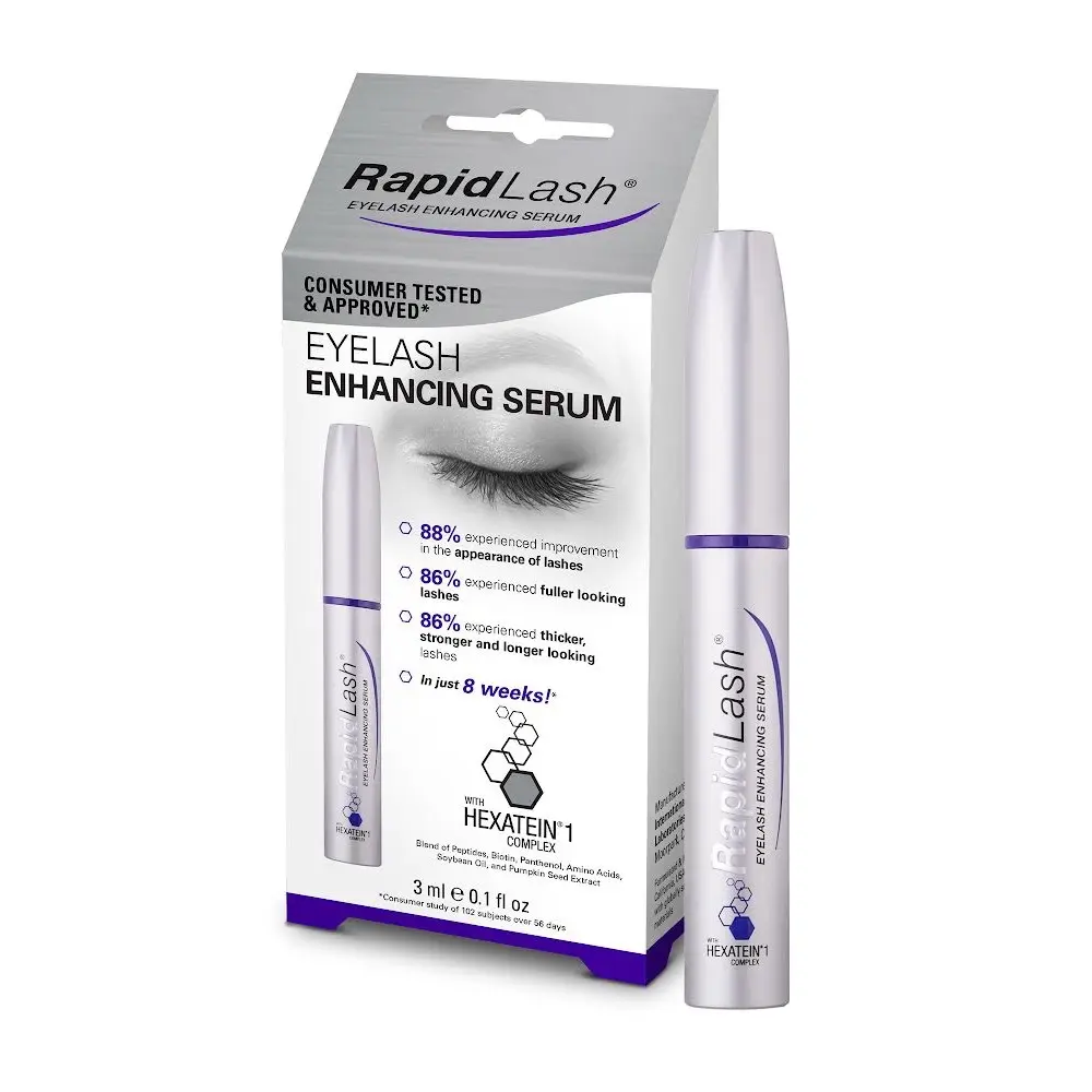 RapidLash Eyelash Enhancing Serum - 3mL 2-Month Supply for Women, Eyelash Lengthening Serum with Advanced Polypeptides, Hydrating Formula for Thicker Stronger Lashes, 1 Daily Application for Lash Improvement in 60 Days
