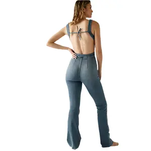 FREE PEOPLE: 2ND AVE CRVY DENIM JUMPSUIT