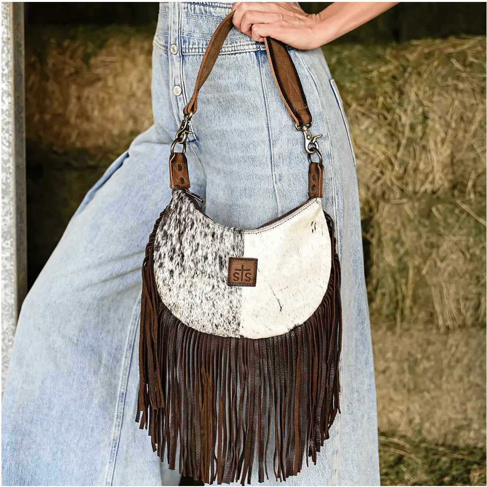 STS Ranchwear Cowhide Nellie Fringe Bag