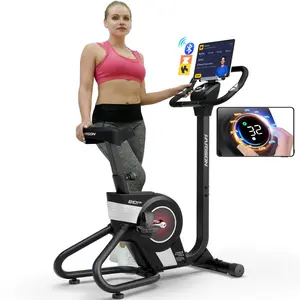 HARISON Self-Powered Smart Upright Bike - 350LBS Heavy Duty Home Gym Stationary Bike w/ Bluetooth & App（TKHR-B101 ) Fitness Apps Tablet Holder