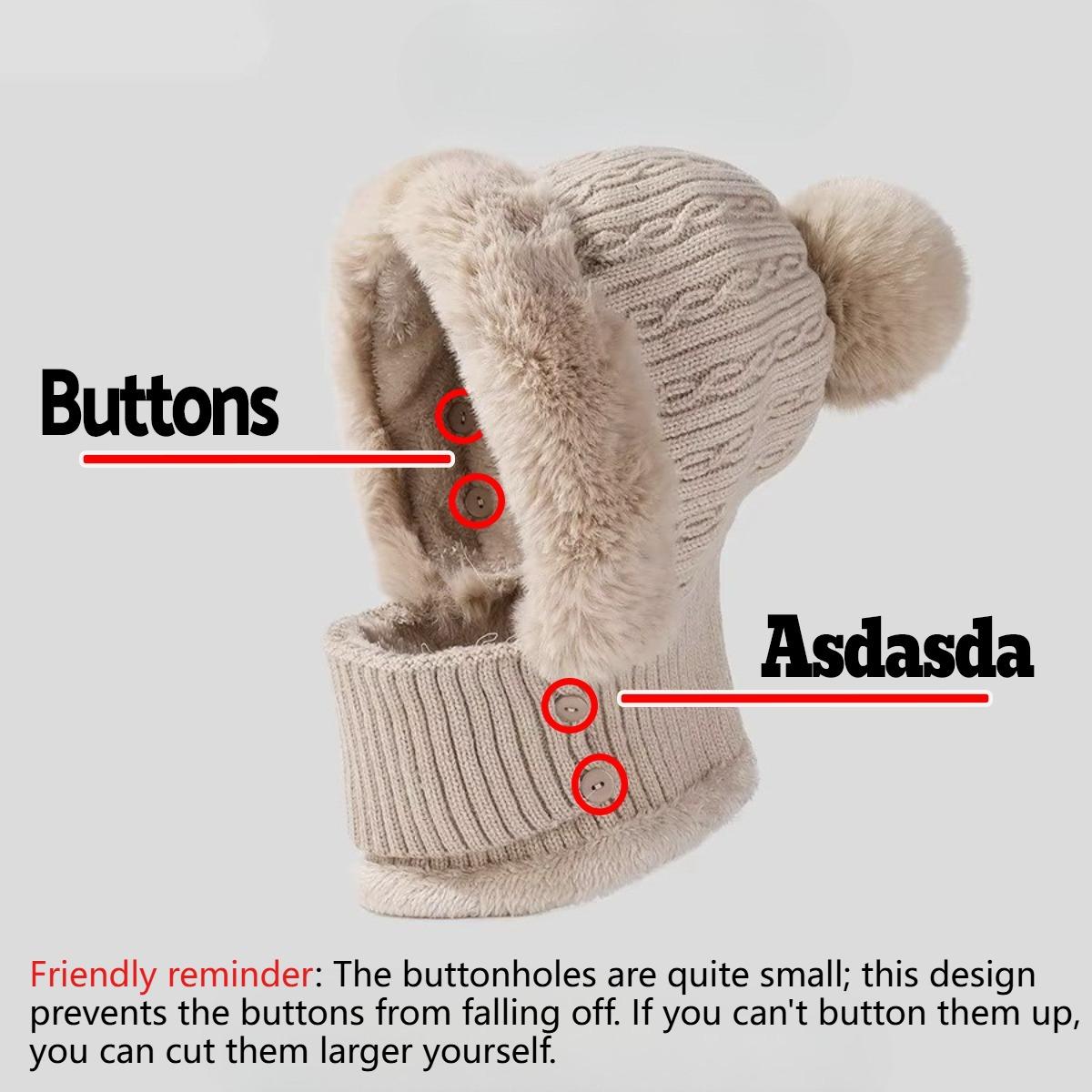 Unisex Windproof Ski Face Mask - Adult Warm Neck Warmer (hat Circumference 55-60cm, Mask Covers The Bridge of The Nose) Warm and Cold Protection Gear, Winter Scarf and Hat, Outdoor Sports Protection