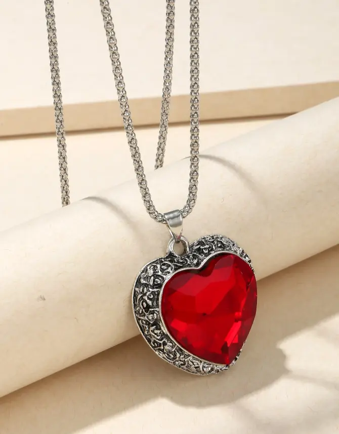 Heart Charm Necklace for Women – Elegant Love Pendant Necklace, Mother's Day Gift for Mom, Valentine's Day Jewelry, Birthday, Anniversary & Christmas Gift for Wife, Girlfriend, Daughter & Best Friend