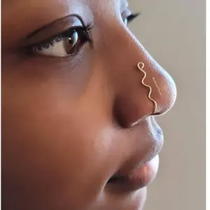 Ethnic Copper Nose Cuff, Afrocentric Nose Jewelry, The Purity Cuff [Made-to-Order]