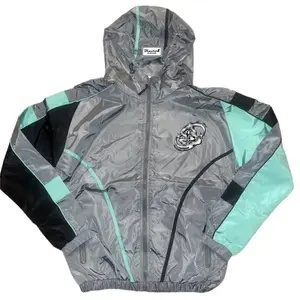 Dinero$ Moshé Windbreaker jacket, Teal, Black and Grey Underwear