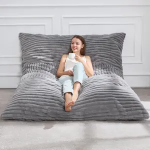 【Hobestluk】 3 in 1 Bean Bag Chair Convertible Bean Bag Floor Cushion 56"D x 76"W x 7"H - Suitable for Adult Living Room, Machine Washable Cover,fathersdaygifts