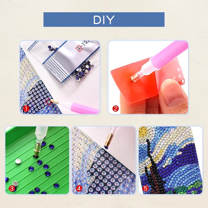 Vintage Oil Painting Pattern DIY Diamond Art Bookmark Set, 4 Counts/set Bookmark with Tassel & Tools, Handmade Bookmarks for Journals, Planners, and DIY Crafts, Book Accessories