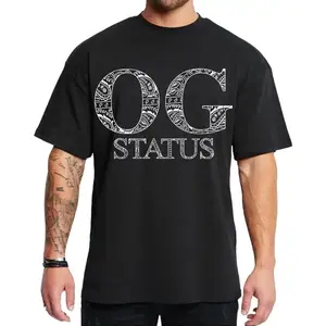 OG Status Chicano Clothing Graphic Tee Cotton Cholo Lowrider Streetwear Hoodie Sweatshirt for Men and Women