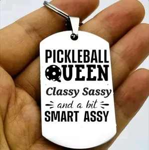 pickleball queen hot sexy cooler Keychain