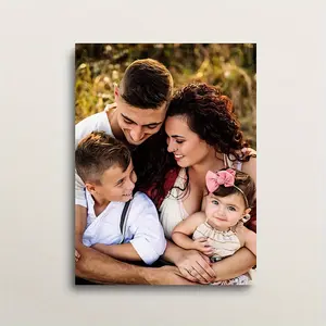 1pc, Personalized Family Photo Canvas Wall Art with Wooden Frame, "I Choose You" Theme, Suitable for Weddings, New Year, Valentine's Day, Hangable, Modern Style, Ideal for Living Room Decor, Home Decoration, 2D Design, Perfect for Room Décor, 2D Flat, Per