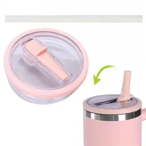 40 oz Leak Proof Flip Straw Lid Replacement for Stanley 40 oz Quencher H2.0 and ProTour Tumbler 40 oz Leak Proof Flip Straw Lid Replacement for Stanley 40 oz Quencher H2.0 and ProTour Tumbler
