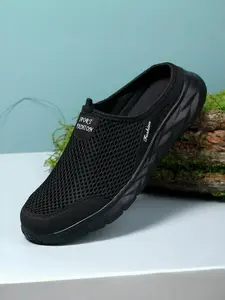 Men's Gray-White Mesh Plus Size Mule Casual Walking Shoes, Breathable Comfort Style, Mesh Upper + Soft Non-Slip Sole + Mule Slip-On Design, Breathable & Refreshing, Plus Size Friendly , Ideal for Plus Size Men's Daily Leisure & Light Outings