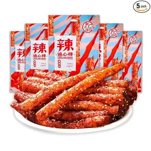 TXDYNLLK Latiao Spicy Strips 5 Packs Latiao Spicy Gluten Classic Chinese Special Snack Food, Vegan, , , 68g/2.39 Ounces per Pack (Pack of 5)