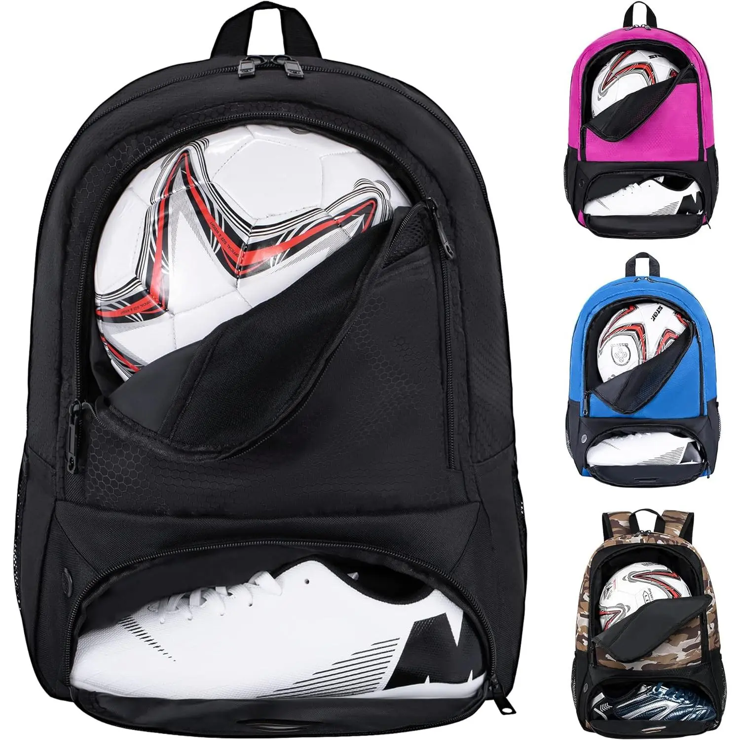 Himal Outdoors Soccer Bag-Backpack for Soccer,Backpack for Football & Volleyball & Handball,Sports Bag with Separate Cleat and Ball Holder