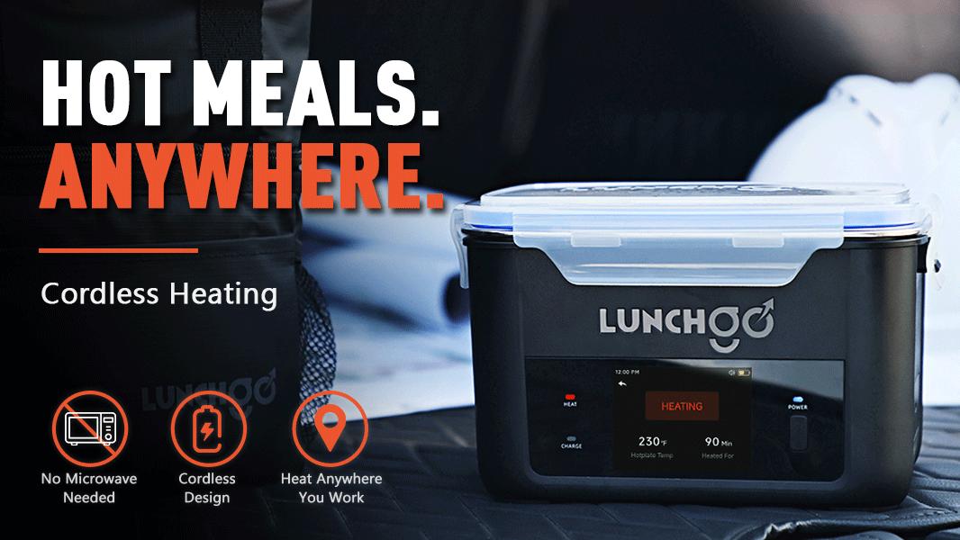 LUNCHGO G1 Smart Electric Heated Leakproof Lunch Box - Cordless Battery Powered Thermal Insulated Durable Container, 5-Cup Capacity, 250°F Max, Auto Scheduled Heating for Work, Outdoor Meals, Lunch at Work LUNCHGO G1 Smart Electric Heated Leakproof Lunch Box - Cordless Battery Powered Thermal Insulated Durable Container, 5-Cup Capacity, 250°F Max, Auto Scheduled Heating for Work, Outdoor Meals, Lunch at Work