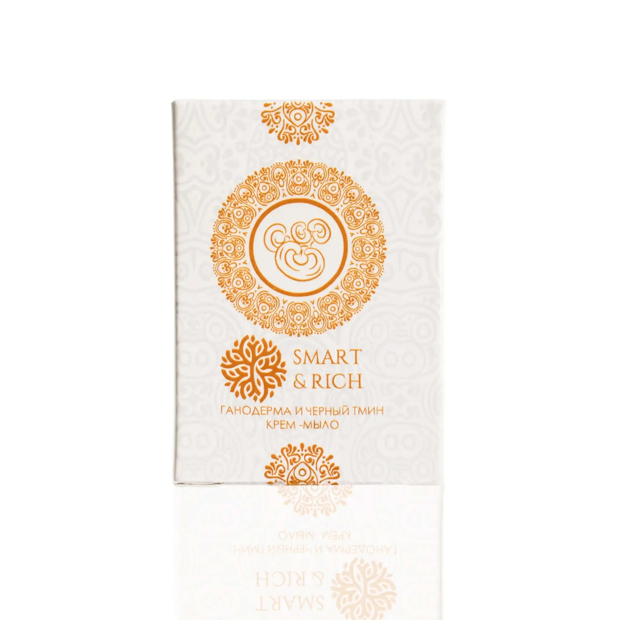 SMART & RICH Ganoderma & Black Cumin Cream-Soap Bar 100G - Luxury Natural Cleansing & Deep Detox Hydration for All Skin Types Body Care Antibacterial