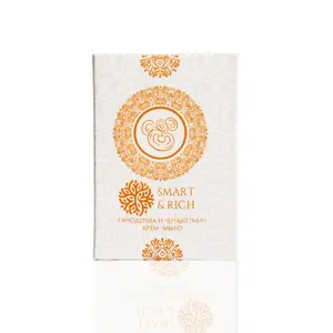 SMART & RICH Ganoderma & Black Cumin Cream-Soap Bar 100G - Luxury Natural Cleansing & Deep Detox Hydration for All Skin Types Body Care Antibacterial