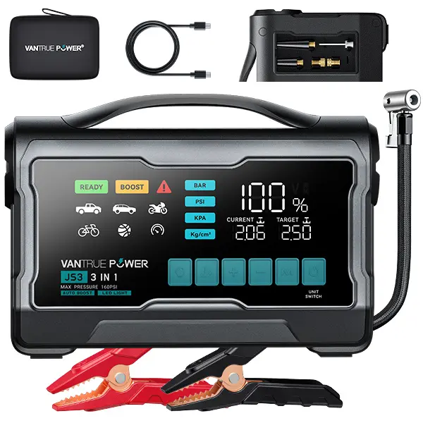 Vantrue JS3 All-in-One Jump Starter & Air Compressor Vantrue JS3 All-in-One Jump Starter & Air Compressor