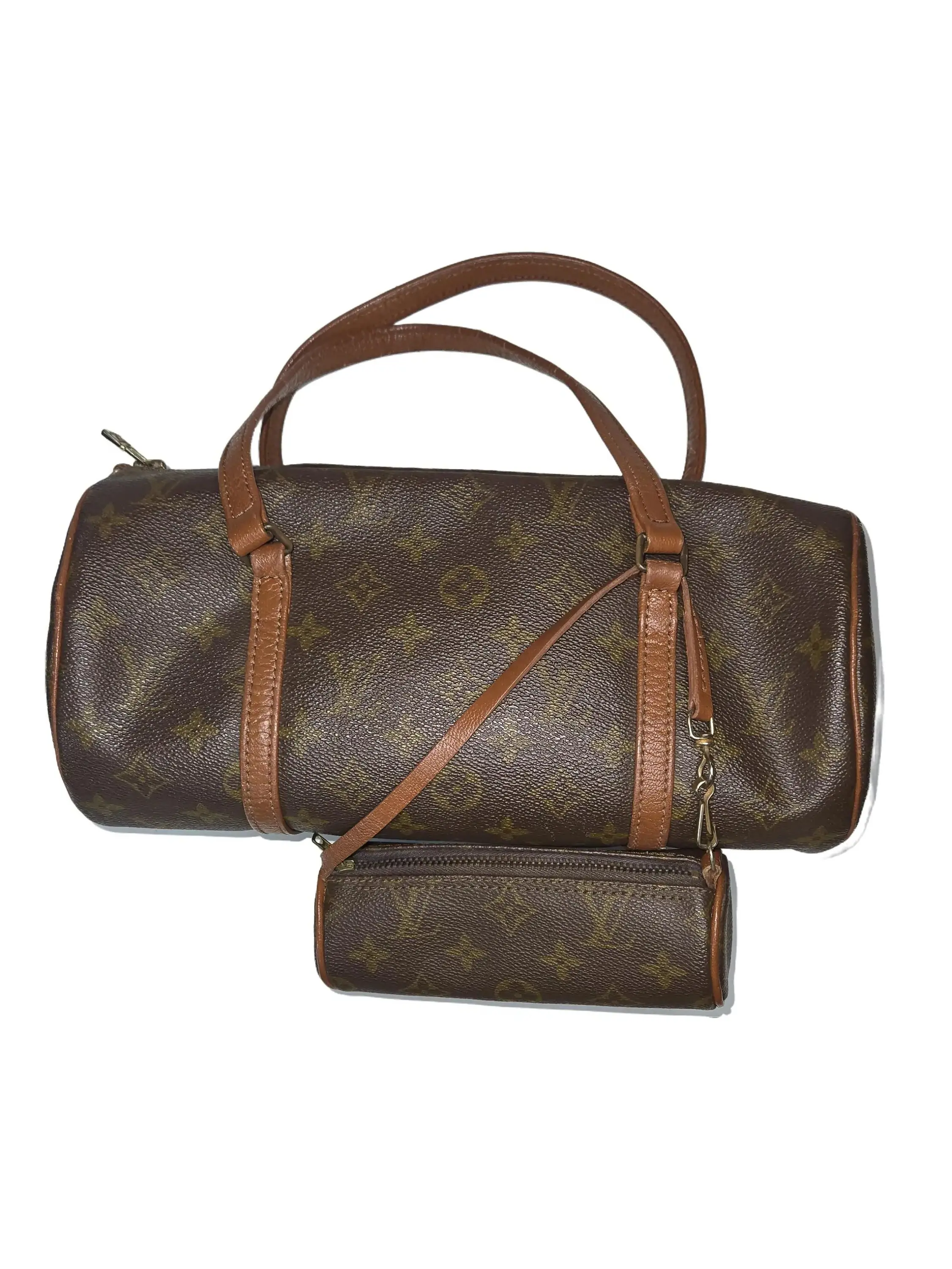 Pre-owned Louis Vuitton pvc Mini bags Bedford papillon with mini Papillon pouch in monogram design