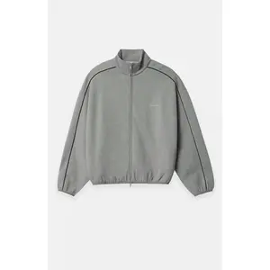 Fear of God ESSENTIALS Men's Concrete Heather & Black Modern Fleece Track Jacket