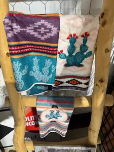 Aztec Serape Cactus Cup Towel
