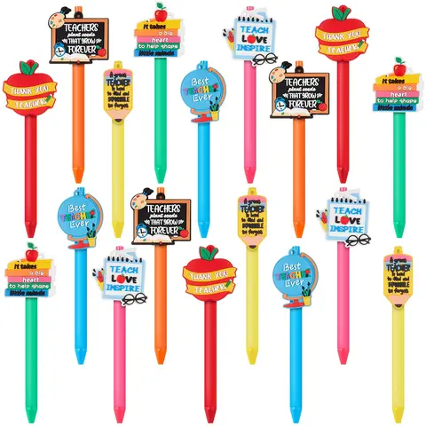 Gejoy Teacher Pen Funny Pen Gift Ballpoint Pen Set with Black Ink Office Supplies and School Stationery, Classroom Teachers and Colleagues Stationery Essentials, Teacher Thanksgiving gifts, Thanksgiving gifts