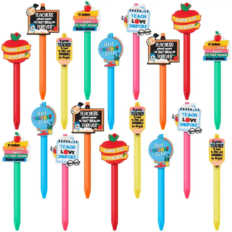 Gejoy Teacher Pen Funny Pen Gift Ballpoint Pen Set with Black Ink Office Supplies and School Stationery, Classroom Teachers and Colleagues Stationery Essentials, Teacher Thanksgiving gifts, Thanksgiving gifts