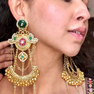 Fushion Style brass Kashmiri Earrings handcraft