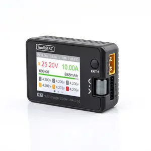 Original ToolkitRC M7 200W 10A DC Balance Charger Discharger for 1-6S Lipo Battery with Voltage Servo Checker ESC Receiver Signal Tester